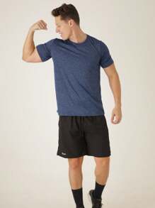 Kit Of 4 Men's Dry Fit Anti-Odor Sports Fitness Training Gym T-Shirts - 黑色 - 查看 8
