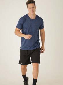 Kit Of 4 Men's Dry Fit Anti-Odor Sports Fitness Training Gym T-Shirts - 黑色 - 查看 9