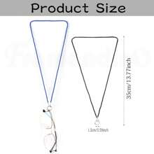 1Pc/3Pcs Fashion Hanging Neck Clip For Glasses, Portable Sunglasses Rope Eyeglasses Lanyard Retro Protection Cover, Eyeglass Holder Necklace Ring For Women Glasses Holder Strap Chain Eye Glass Holder Necklace Aluminum Alloy Eyeglass Loop Holder Reading Glasses Holder Necklace For Women And Men - Multicolor - View 3