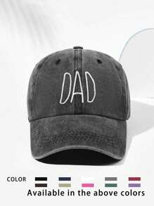 1 buc șapcă de baseball spălată "MAM+DAD" brodata, pălărie de soare de golf, reglabilă, respirabilă, pentru bărbați și femei, pălărie la modă cu parasolar cu bor curbat, cuplu stil Y2K - broderie - Vizualizare 1