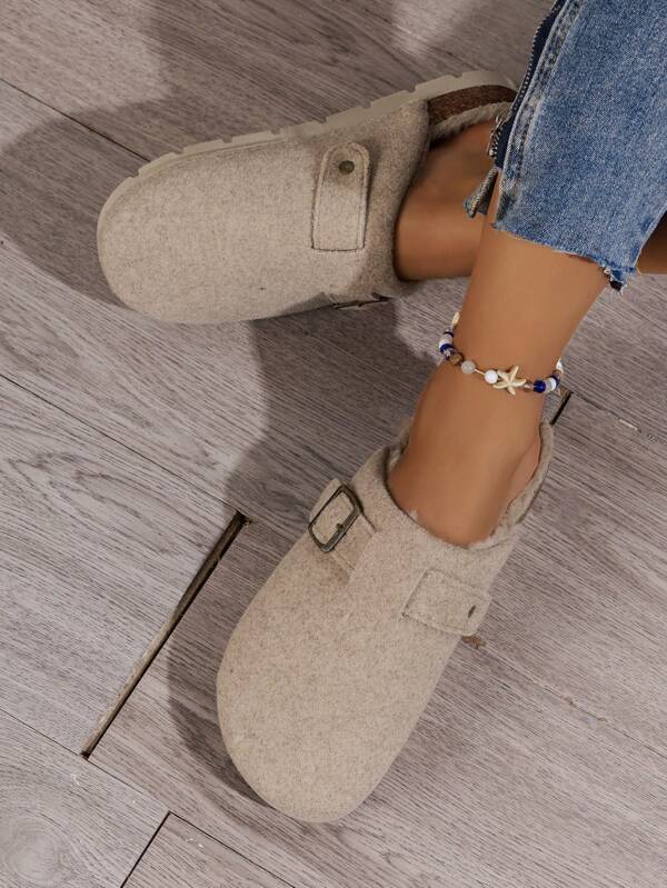 Mädchen/Teenager Plüsch-gefütterte rutschfeste Slipper mit dicker Sohle, warme, lässige Schlüpf-Pantoffeln zum Tragen drinnen und Outdoor, modisches, alltagstaugliches Design