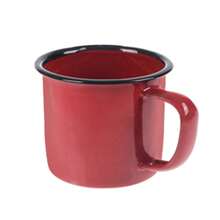Caneca Esmaltada Retro 150ml Vermelha Café Chá Vintage - Vermelho - Visão 2