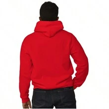 Sudadera con capucha con cierre para hombre y mujer con logo vintage del oso polar de The Icee Company - Rojo - Ver 2