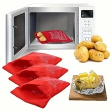 Reusable Microwave Potato Bag, Microwave Potato Cooking Bag, Baked Potato Cooking Bag, Perfect Potato Baking Bag - Multicolor - View 1