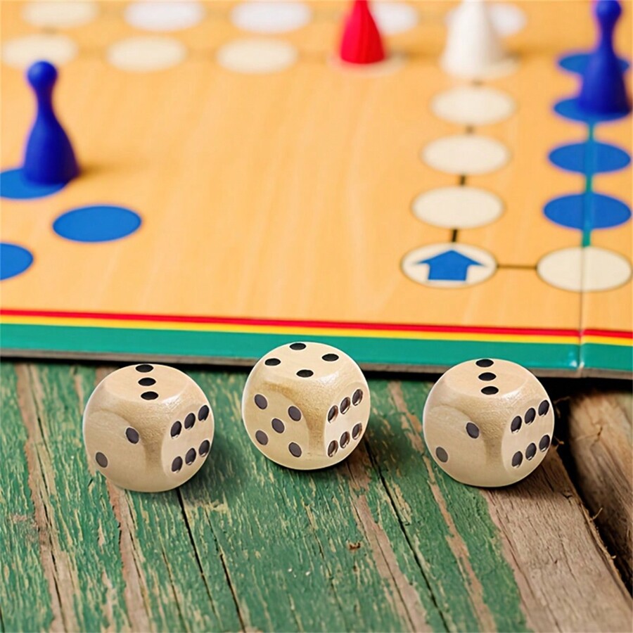 20 Pieces 16 Mm Wooden Dice 6Sided Digital Dice Teaching Board Game