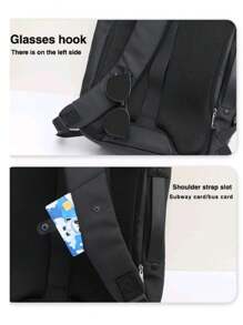 Anti-Theft Backpack Men's Backpack Multifunctional Laptop Bag - màu đen - Xem 3