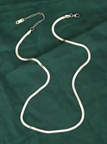 1pc-3pcs Stainless Steel Blade, Flat Snake Chain, Twist Chain, Ball Pendant Necklace Set For Women - Stainless Steel Chain Necklace - View 6