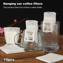 Filtri di carta monouso per caffè con gancio per orecchio, sacchetti filtranti per polvere di caffè con gancio per orecchio rinforzati, carta filtro per caffè a goccia manuale, portatile da usare