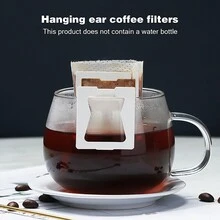 Filtri di carta monouso per caffè con gancio per orecchio, sacchetti filtranti per polvere di caffè con gancio per orecchio rinforzati, carta filtro per caffè a goccia manuale, portatile da usare