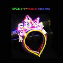1PCS/5PCS LED 兔耳朵/角/猫耳朵/皇冠/眼镜发光头带适用于派对公主派对、婚礼、生日、清唱、毕业派对、音乐会、夜光派对装饰用品、新年圣诞节万圣节小礼物礼物分发最喜欢的礼物、圣诞节 - 彩色 - 查看 16