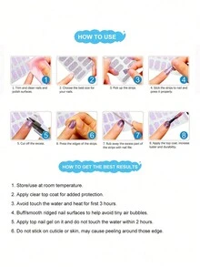 1/2Pcs Nail Polish Stickers Strips Fall Winter Glitter Shining Full Nail Wraps Life Proof Design Nail Strips Self-Adhesive Nail Art Sticker - Multicolor - View 5