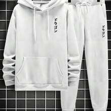 Children's Sweatshirt Set 2 To 16 Dragon Print 2 Jacket Long Sleeve Hooded Top And Pants Mid-Season Tracksuit - trắng - Xem 2