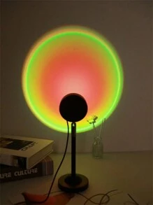 1 pieza Lámpara proyector de atardecer de 16 colores con control remoto y alimentación USB - 4 ajustes de modo, para fotografía, selfie, fiesta, decoración del hogar - excelente regalo para mujeres, niñas, bodas, Halloween, Navidad