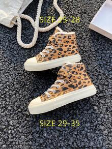 Giày vải OPOEE, giày thể thao cổ trung cho trẻ em, mùa xuân/thu, phong cách Hàn Quốc, unisex, giày cổ thấp thời trang, giày thể thao buộc dây thường ngày, giày thể thao cổ cao cổ điển, giày thể thao trượt ván thường ngày dễ phối đồ cho trẻ em. - Màu nâu Sô-cô-la - Xem 7