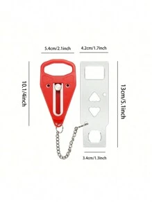 1个三色便携式旅行门锁，额外安全锁，旅行和酒店住宿可靠之选，为家庭、酒店和公寓提供额外隐私，防止未经授权的进入，保障居家旅行、住宅、卧室、酒店、公寓的安全。 - 彩色 - 查看 12