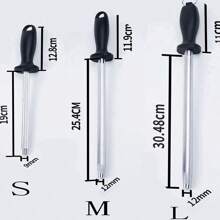 High Hardness Carbon Steel Handheld Knife Sharpener Rod, Butcher's Sharpening Tool With Corundum Sharpening Stone - Multicolor - View 5