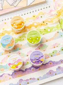 1roll Cloud Pattern Washi Tape Back To School