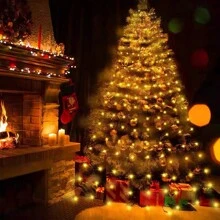 1 pièce Guirlande lumineuse de 200 LED pour sapin de Noël avec 8 modes d'éclairage, guirlande pour le haut de l'arbre, décoration de Noël, décoration de chambre, décoration de maison, décoration de fête, décoration de vacances, cadeau de Noël, décorations de sapin de Noël