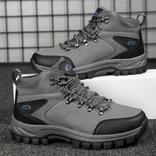 男士高帮登山靴，保暖户外休闲运动鞋，徒步露营徒步登山大码靴子，秋冬