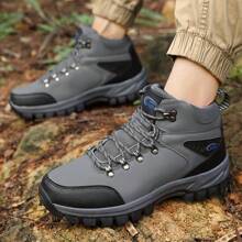 男士高帮登山靴，保暖户外休闲运动鞋，徒步露营徒步登山大码靴子，秋冬