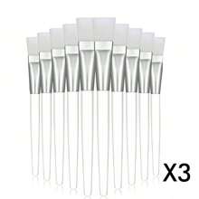 50pcs Mask Brush Mask Applicator Soft Facial Sapping Brush With Clear Plastic Handle Suitable For Skin Care, Body Butter Applicator Tool - Clear - View 18