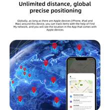Customizable Pet Anti-Lost Device, Pet Smart Anti-Loss Tracker, IOS Compatible Only, Cat/Dog Tracking Collar, Pet Accessories, Double Insurance Against Getting Lost, Perfect Gift For Pets - Black - View 8