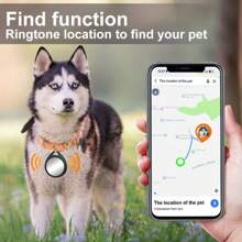 Customizable Pet Anti-Lost Device, Pet Smart Anti-Loss Tracker, IOS Compatible Only, Cat/Dog Tracking Collar, Pet Accessories, Double Insurance Against Getting Lost, Perfect Gift For Pets - Black - View 2
