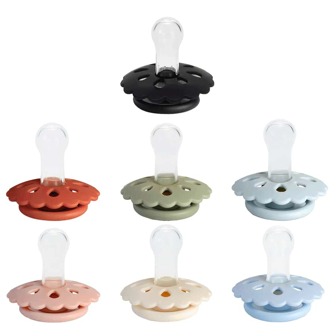 1 件装硅胶花形奶嘴，婴儿天然母乳喂养模拟牙胶