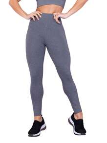 Kit 3 Women's Leggings Black Gray And Blue Suplex Gym - 彩色 - 查看 5
