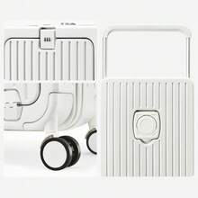 多用途可扩展拉杆行李箱，带前开盖，随身携带尺寸行李箱，带平滑旋转轮，密码锁，耐冲击，内置 USB 充电端口（不含移动电源），侧钩 + 后瓶架，适用于商务旅行/家庭旅行/短途和长途旅行旅行箱行李箱旅行箱旅行行李袋和行李箱 - 綠色 - 查看 5