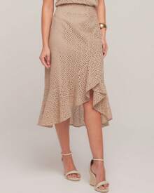 SAIA MIDI DE LAISE COM BABADOS MAGNOLIA