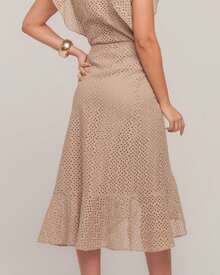 SAIA MIDI DE LAISE COM BABADOS MAGNOLIA