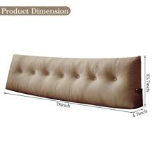 1pc Triangular Headboard Pillows Twin/Queen/King Size Head Roll Pillow Bed Wedge Pillow Large Bolster Bed Rest Reading Pillows Backrest Positioning Support Pillows With Side Pockets Bolster Cushion - Nâu nhạt - Xem 10