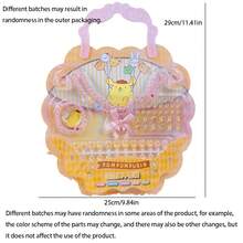 1 套儿童迷你指甲贴纸套装带项链戒指手链女孩生日礼物创意玩具 DIY 手指装饰卡通人物 Melody Purin 爱好收藏 - 彩色 - 查看 12