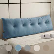 1pc Triangular Headboard Pillows Twin/Queen/King Size Head Roll Pillow Bed Wedge Pillow Large Bolster Bed Rest Reading Pillows Backrest Positioning Support Pillows With Side Pockets Bolster Cushion - 淺藍色 - 查看 1