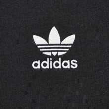 Adidas Originals 超大码男士T恤，针织圆领短T恤 TIZ1832 - 黑色 - 查看 4