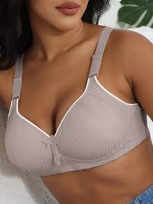 5 件装 女士无钢圈印花聚拢可调节文胸 - 彩色 - 查看 7