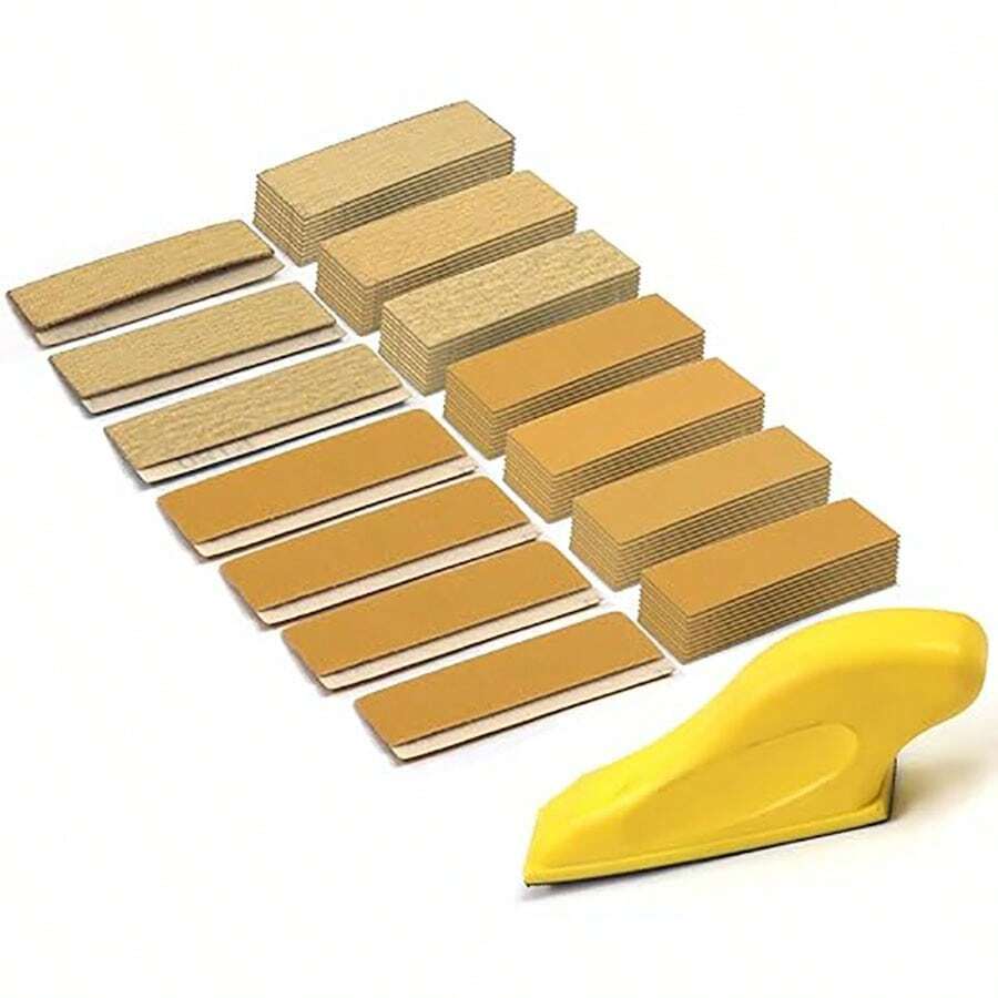 3.5" X 1" Assorted Sandpaper Set, 60/120/240/400/600/800/1000/1200/1500/2000 Grit, Mini Sander Suitable For Crafts, Finger Sanding Machine For Small Projects