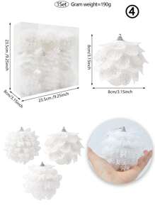 9PCS Christmas Ball Ornaments Shatter Proof Christmas Tree Hanging Decoration Flash Balls Thanksgiving Christmas Wedding Party DIY Wreath Decoration
