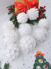 9PCS Christmas Ball Ornaments Shatter Proof Christmas Tree Hanging Decoration Flash Balls Thanksgiving Christmas Wedding Party DIY Wreath Decoration