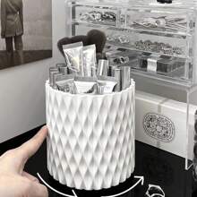 360° Rotating Brush And Pen Holder For Makeup Brushes - White - View 7