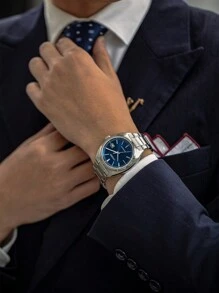 CITIZEN Watches For Men Automatic Watch With Mechanical Movement And Crystal Dial Men's Watch With Date Display, Stainless Steel Strap NJ0100-71L - Blue - View 4