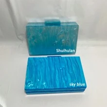Women Clutches - 淺藍色 - 查看 3