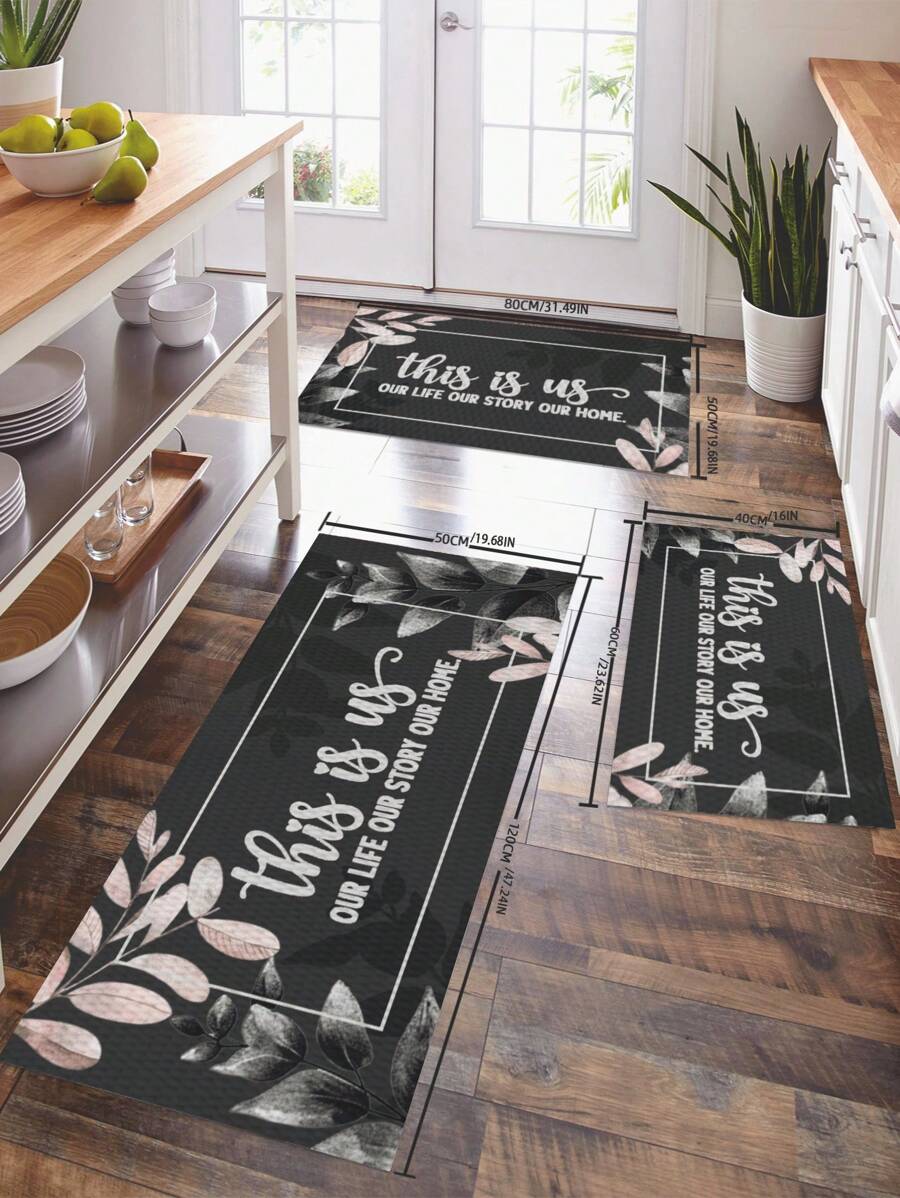 1 tấm thảm bếp Dancer, thảm lối vào trong nhà hình chữ nhật bằng sợi polyester đơn giản, chống trượt, bền, thảm bếp, thảm ngoài trời, dùng cho phòng khách, phòng ngủ, trang trí nhà bếp - Nhiều màu - Xem 1
