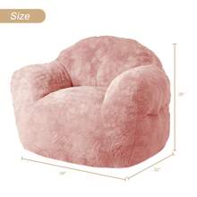 Giant Bean Bag Chair,39" Large Bean Bag Chair With Filler Included,Large Living Room Bean Bag Chairs For Adults,Soft Cozy Beanbag Couch Floor Sofa Chair With Armrests For Living Room Dorm - 粉色 - 查看 3