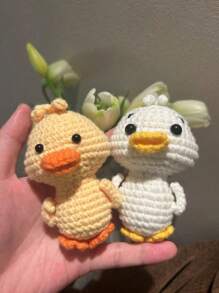 手工钩编的鸭形玩具，毛绒动物玩具，适合送给家人和朋友的节日礼物，手工玩具，龙虾玩具，钩针玩具毛绒 - 彩色 - 查看 7