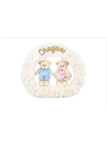 Bear Family Maternity Door Decoration For Decoration - Daughter - 藍色和粉紅色 Poá - 查看 1