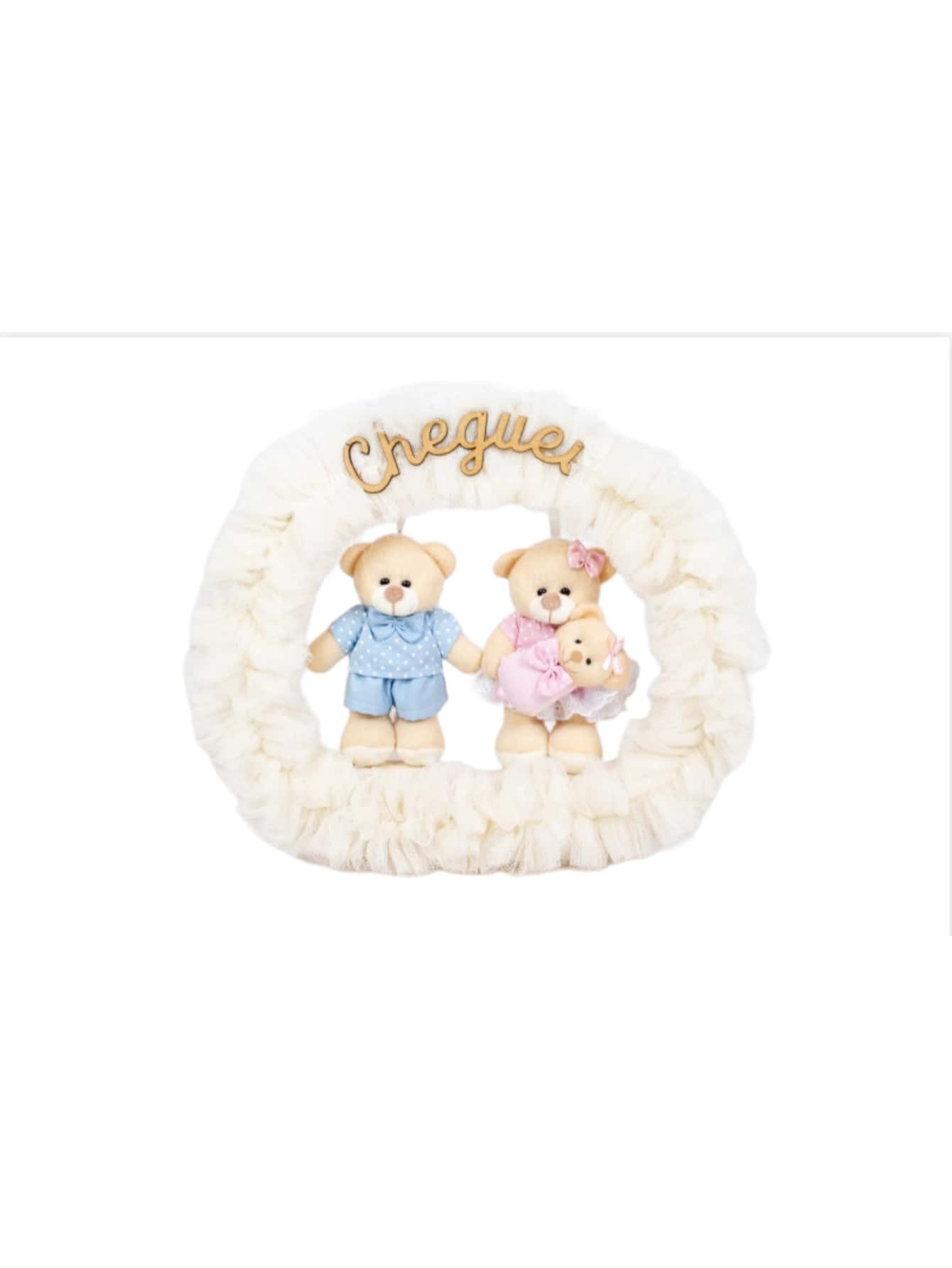 Bear Family Maternity Door Decoration For Decoration - Daughter - 藍色和粉紅色 Poá - 查看 1