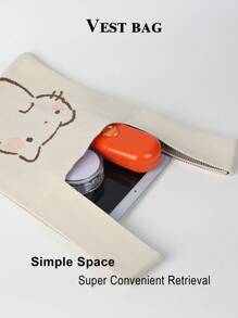 1 Peça Bolsa Multiuso de Crochê Respirável com Padrão de Gato Cartoon, Bolsa Transversal de Moda Casual Feminina, Adequada para Uso Diário, Férias, Transporte, Compras, Fotografia, Viagem, Acampamento, Caminhada, Volta às Aulas, Feriados, Estudante, Mulher, Todas as Estações, Também um Ótimo Presente para o Dia das Mães - Multicolorido - Visão 9