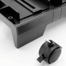 Base Support For PC CPU Cabinet Adjustable Size With Black Casters - C3tech - 黑色 - 查看 3